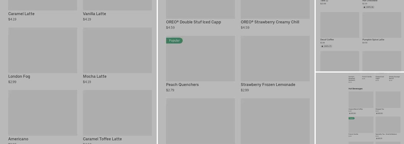 Tim Hortons Menu