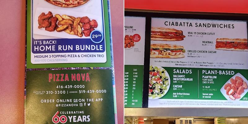 Pizza Nova Menu