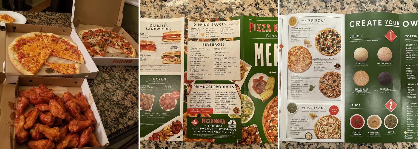 Pizza Nova Menu