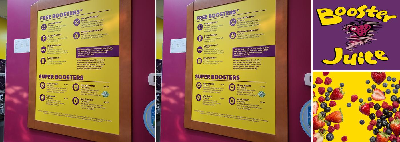 Booster Juice Menu