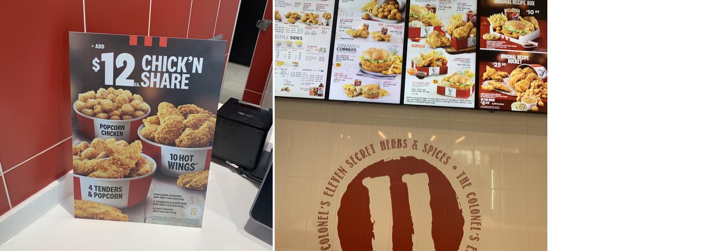 KFC Menu