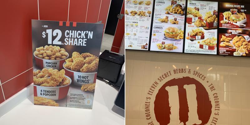 KFC Menu