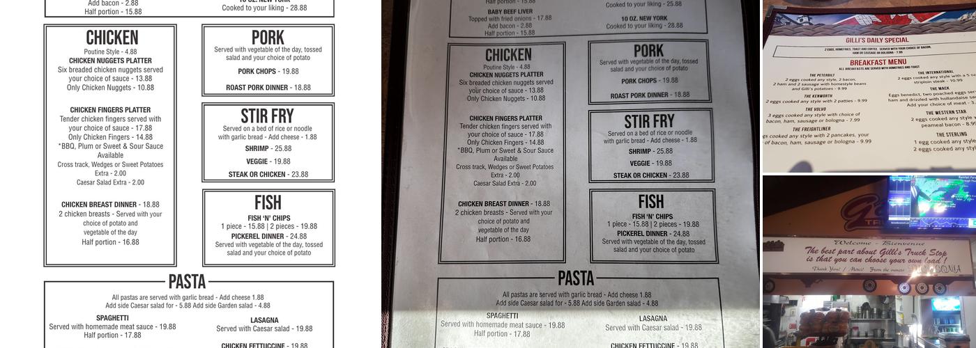 Gilli's Menu