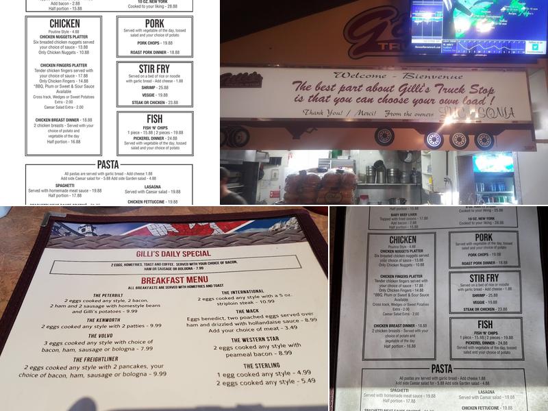 Gilli's Menu