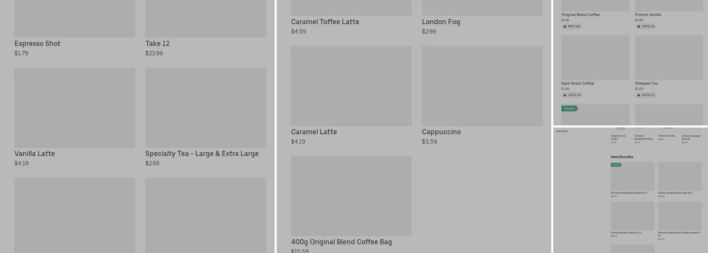 Tim Hortons Menu
