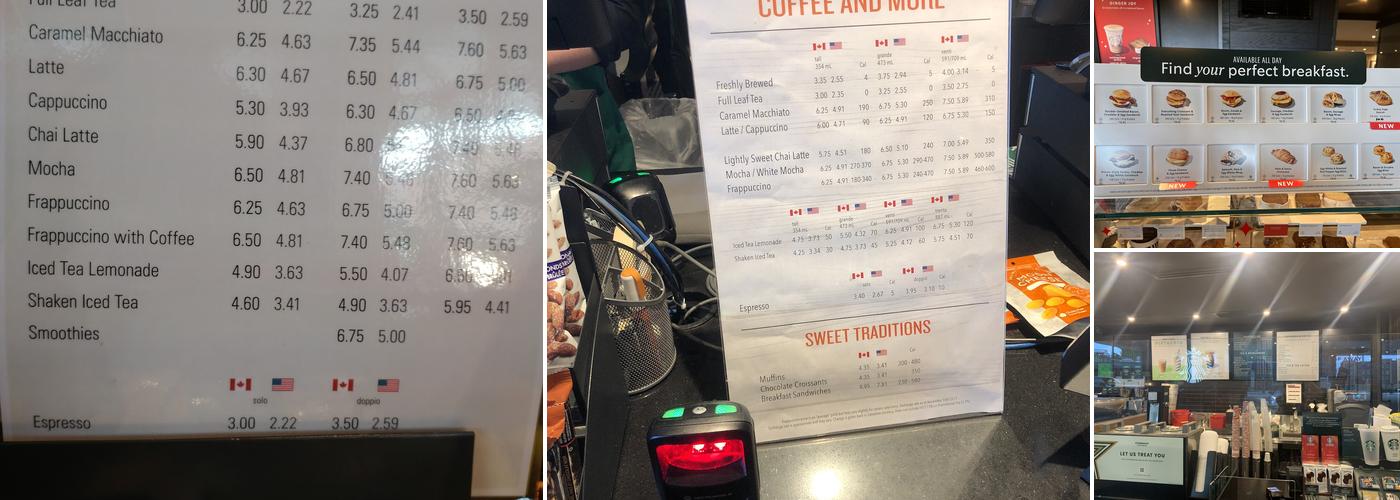 Starbucks Menu