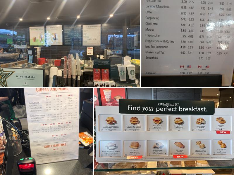 Starbucks Menu