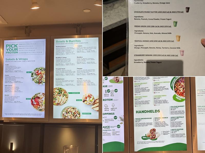 Freshii Menu