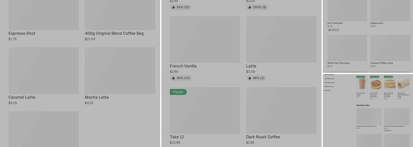 Tim Hortons Menu