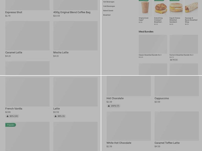 Tim Hortons Menu