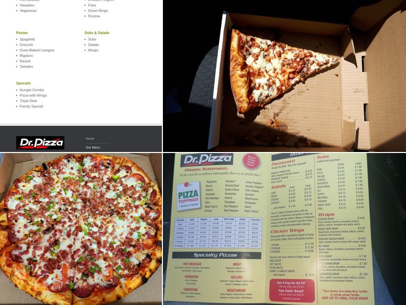 Dr Pizza Menu