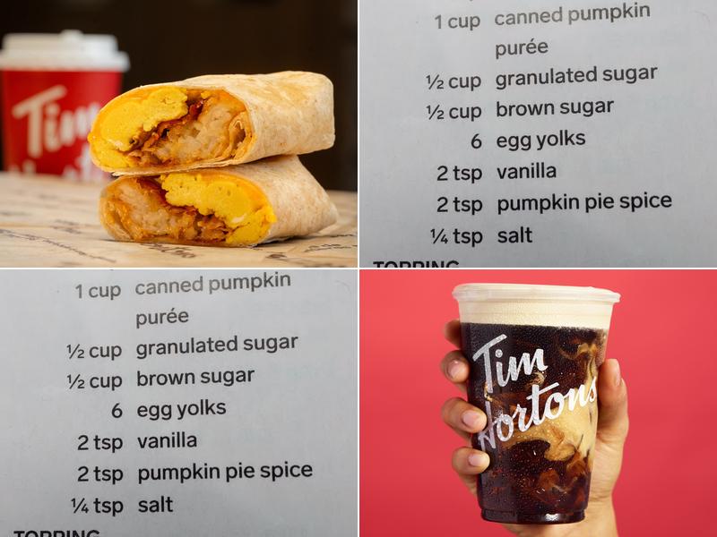 Tim Hortons Menu