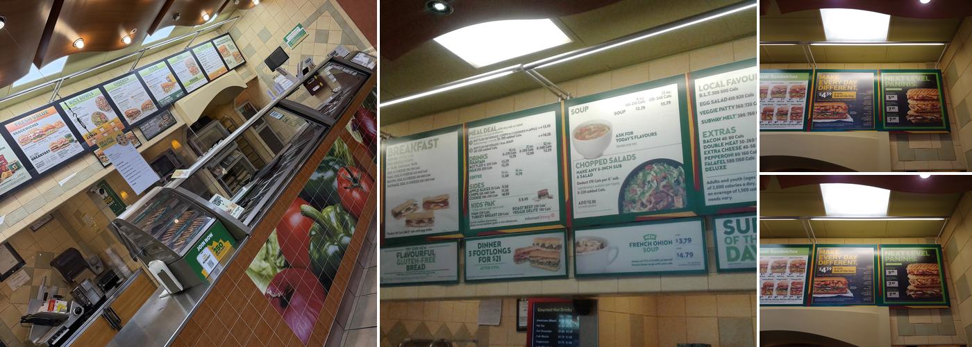 Subway Menu