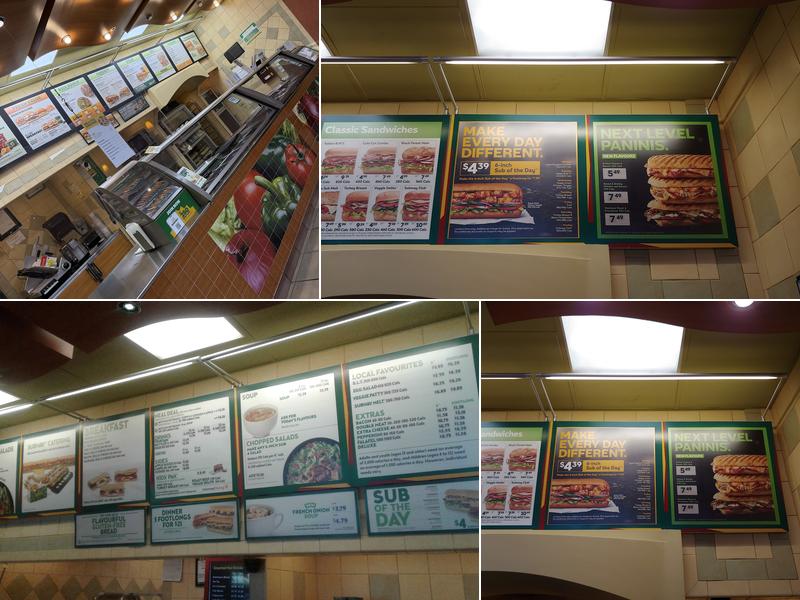 Subway Menu