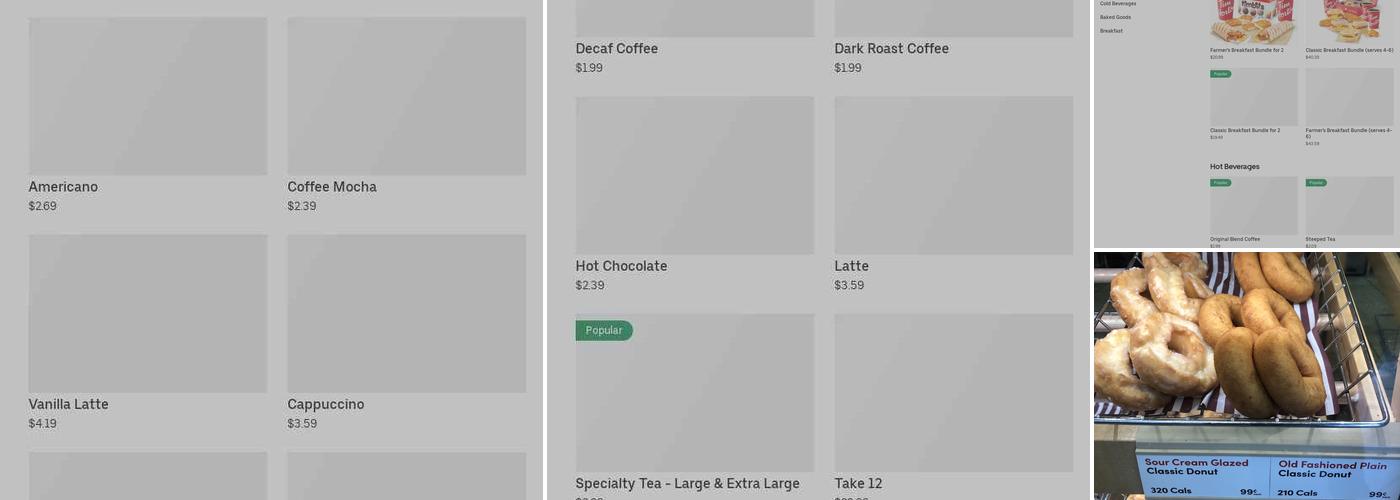 Tim Hortons Menu