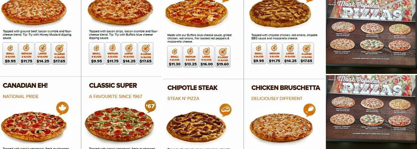 Pizza Pizza Menu