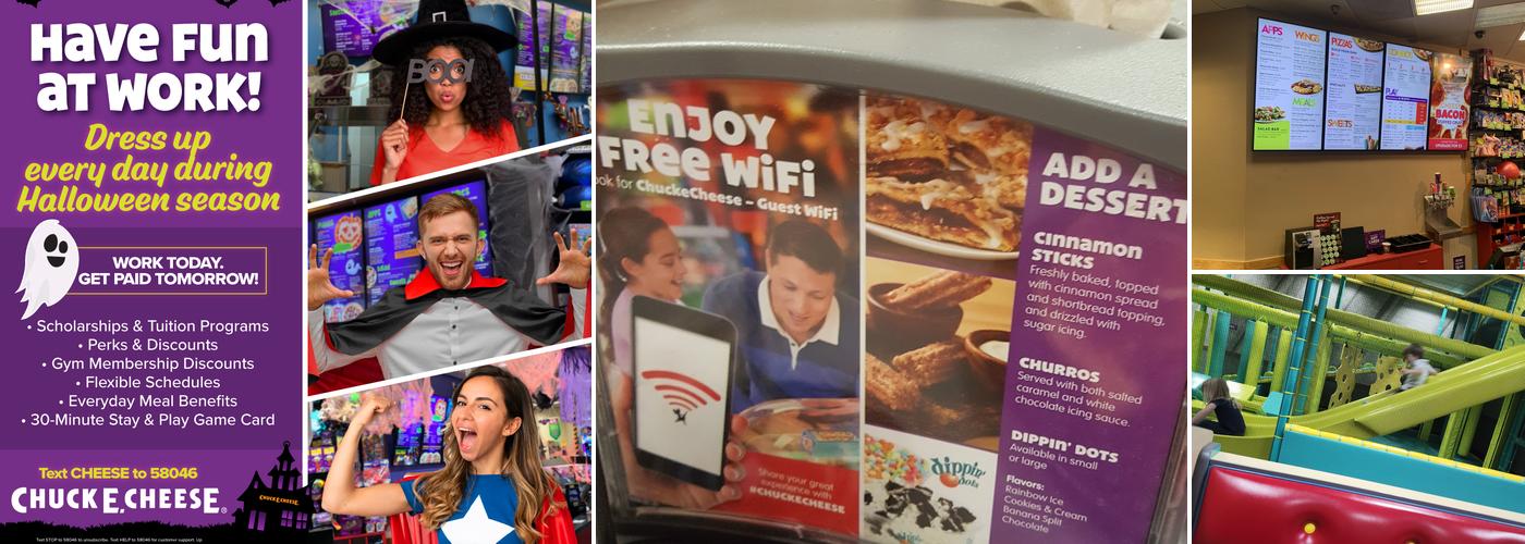 Chuck E. Cheese Menu