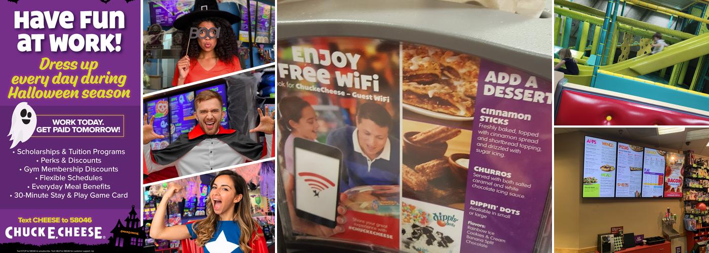 Chuck E. Cheese Menu