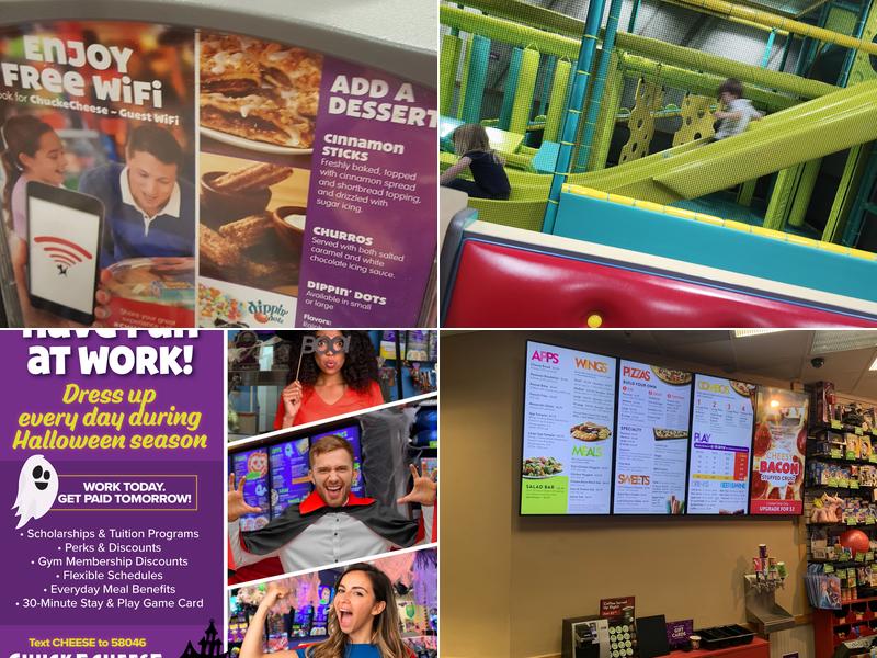 Chuck E. Cheese Menu