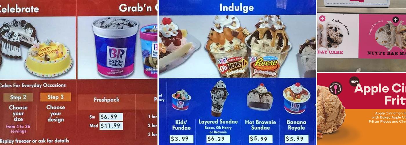 Baskin-Robbins Menu