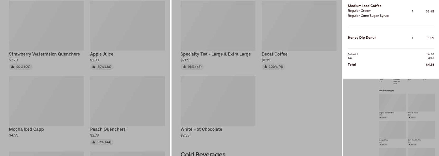 Tim Hortons Menu