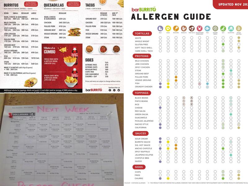 barBURRITO Menu