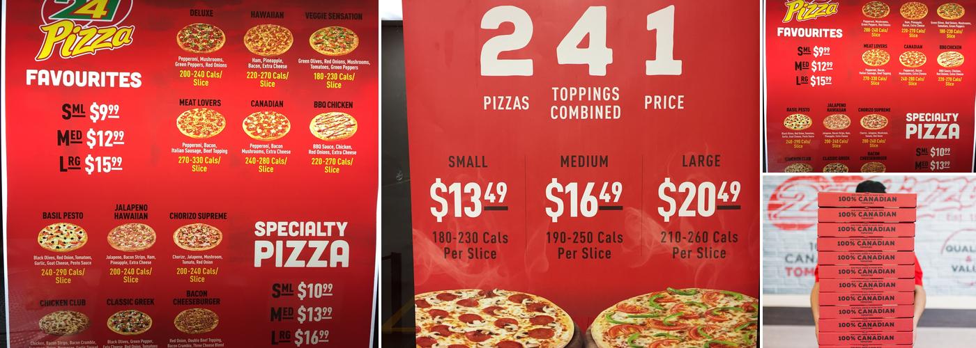 241 Pizza Menu