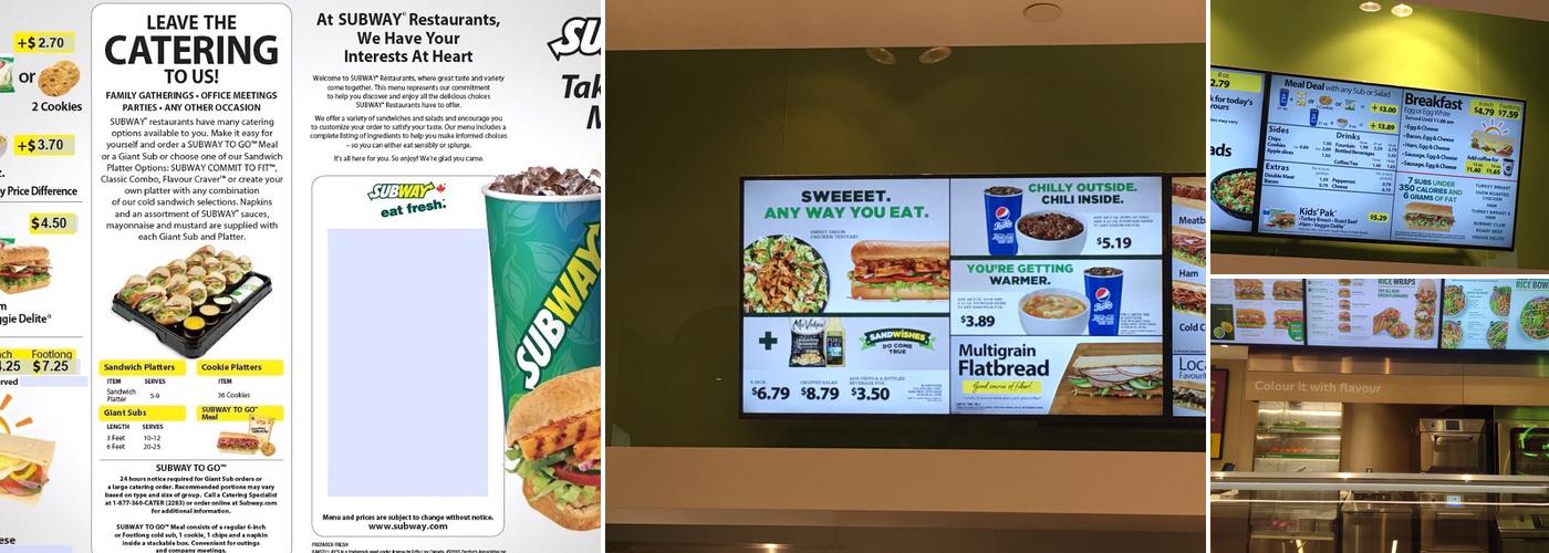 Subway Menu