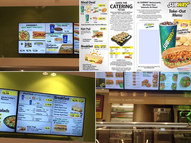Subway Menu