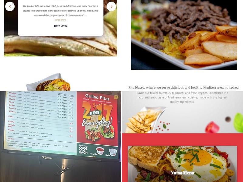 Pita Nutso Menu