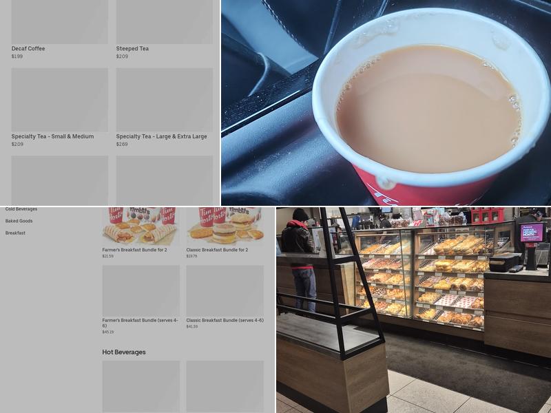 Tim Hortons Menu