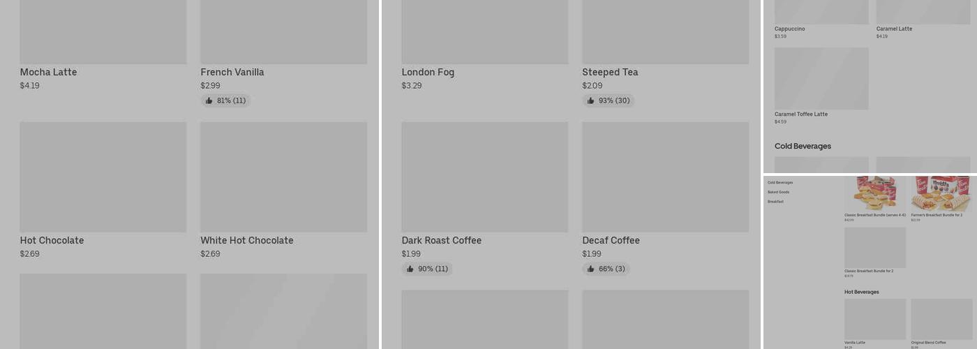 Tim Hortons Menu