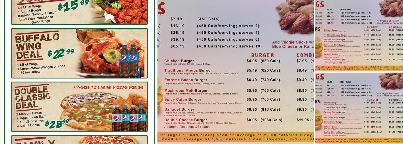 Wing Machine Menu