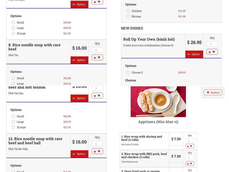 PHO 99 Menu