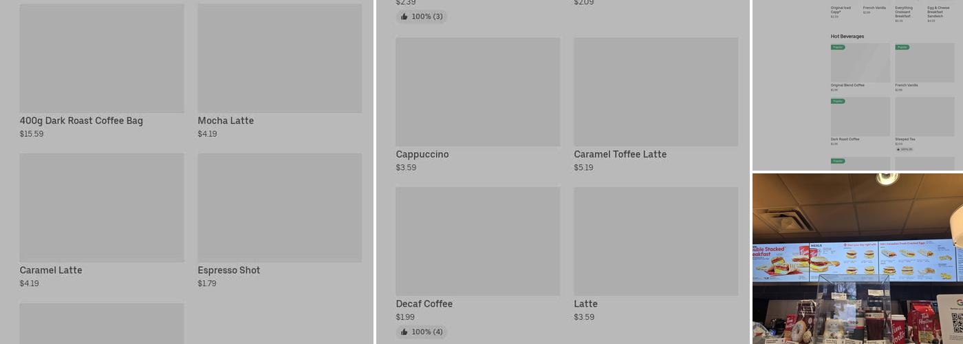 Tim Hortons Menu