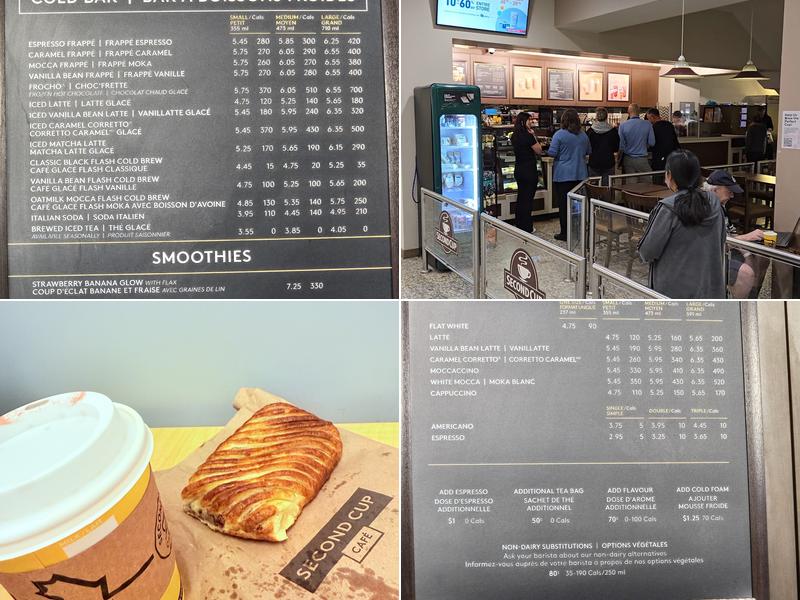 Second Cup Café Menu