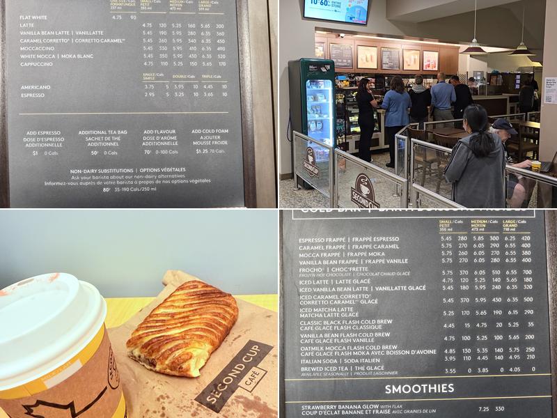Second Cup Café Menu