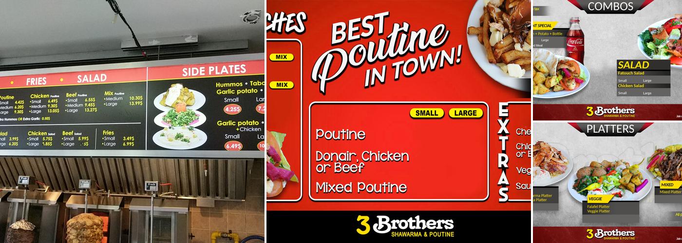 3 brothers Shawarma & Poutine Menu