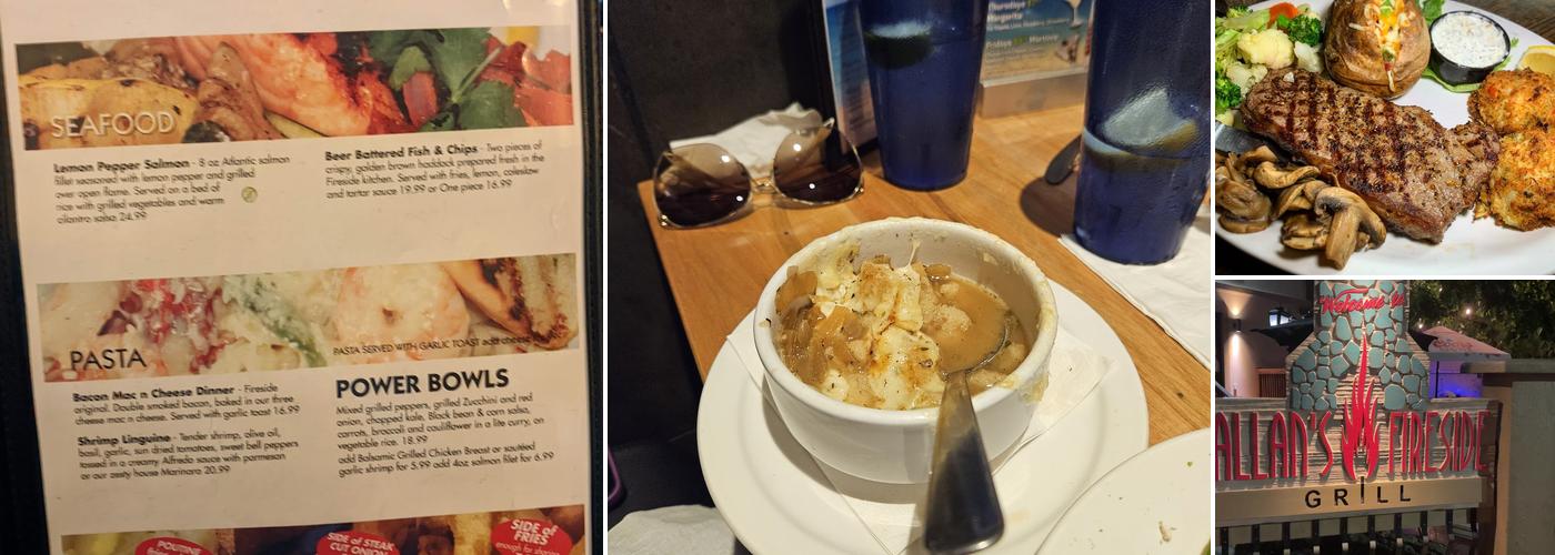 Allan's Fireside Grill Menu
