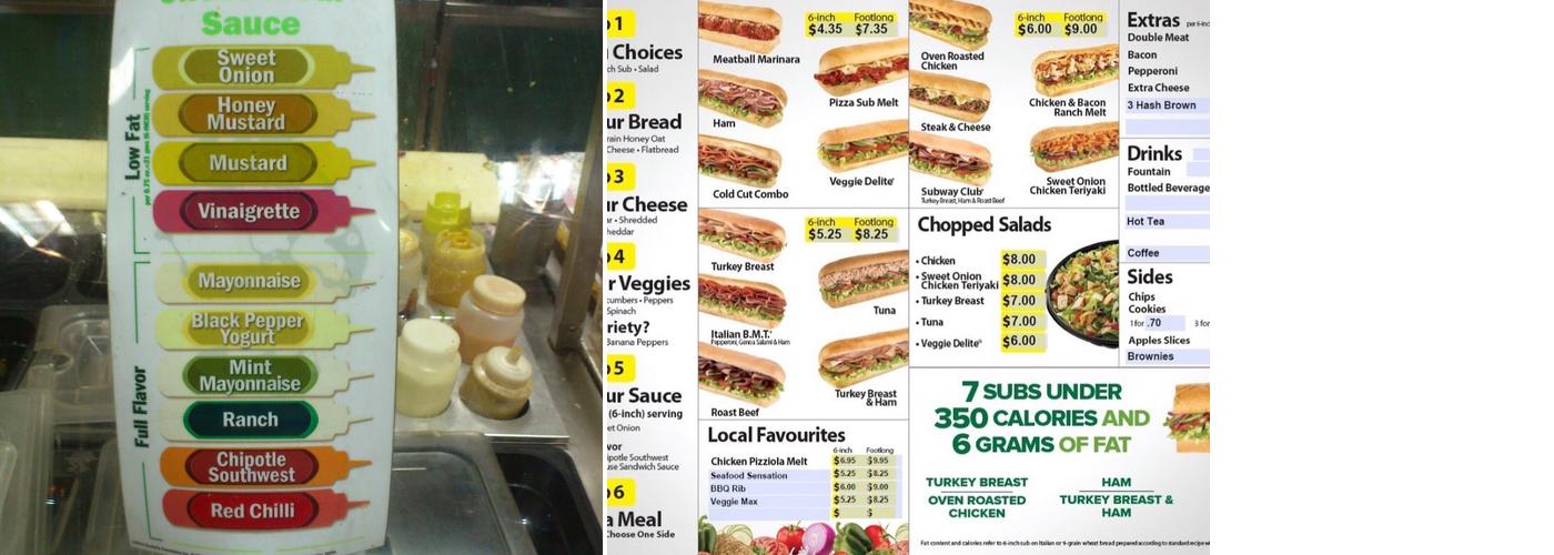 Subway Menu