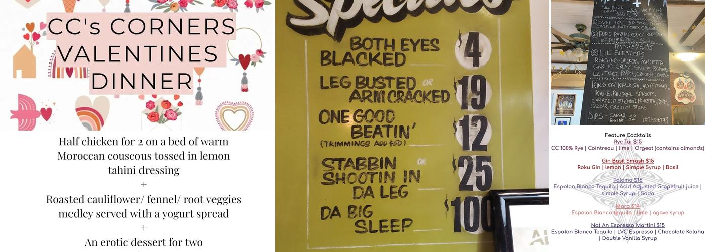 CC's Corner Menu