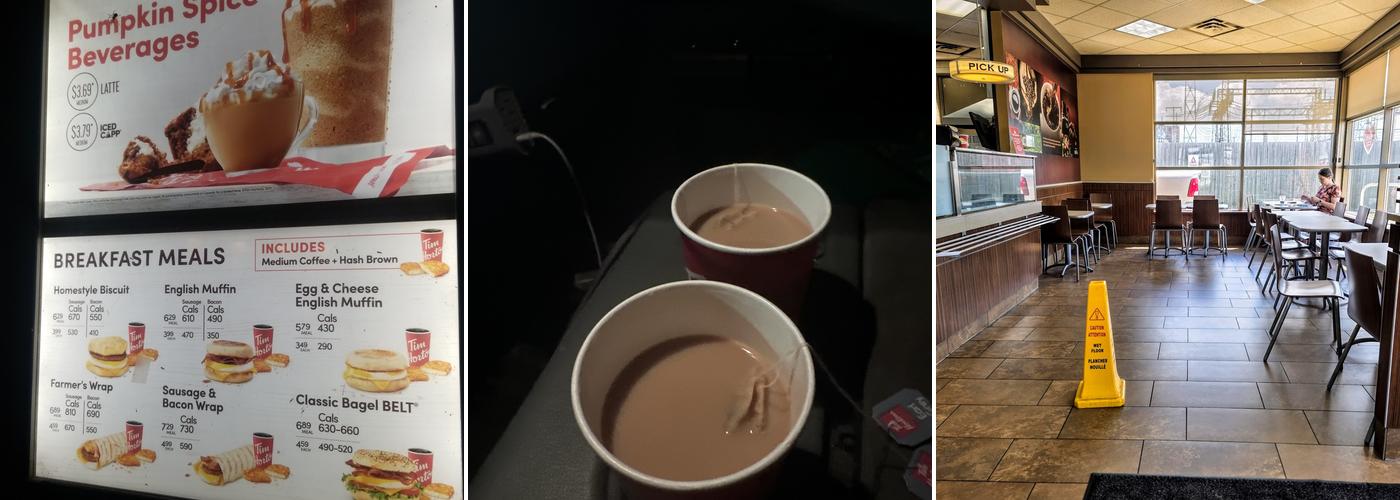 Tim Hortons Menu