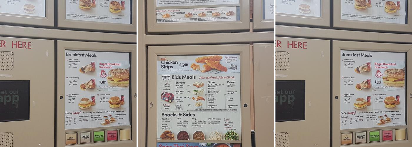 Tim Hortons Menu