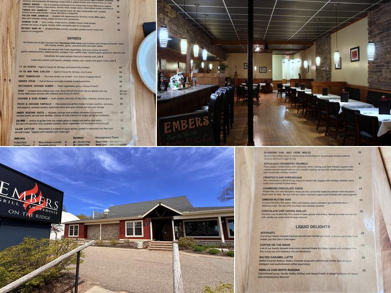 Embers On The Ridge Menu