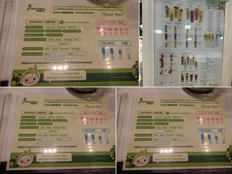 Presotea Menu