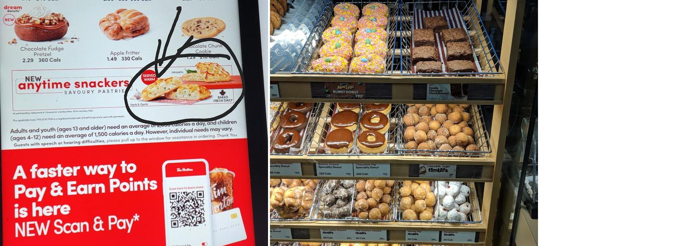 Tim Hortons Menu