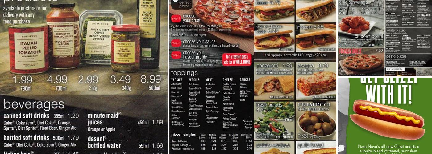 Pizza Nova Menu