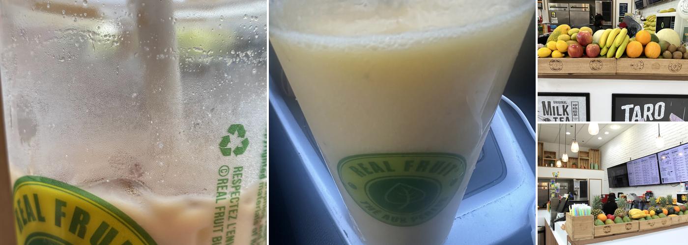 Real Fruit Bubble Tea Menu