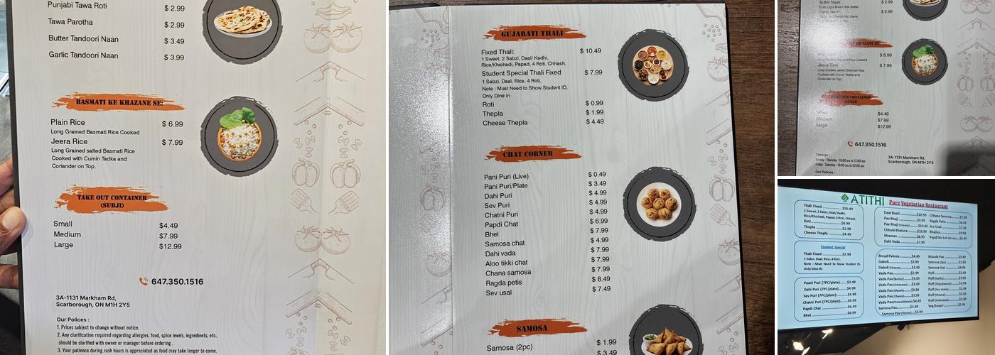 Atithi Menu