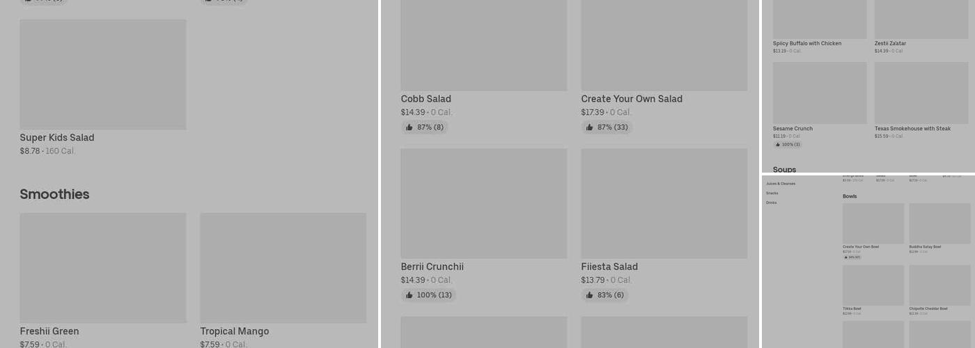 Freshii Menu